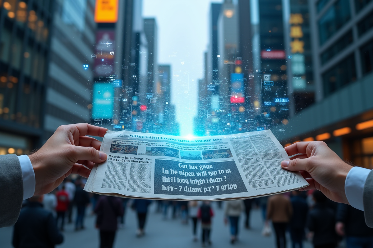 Journal transformé en flux numérique au-dessus d