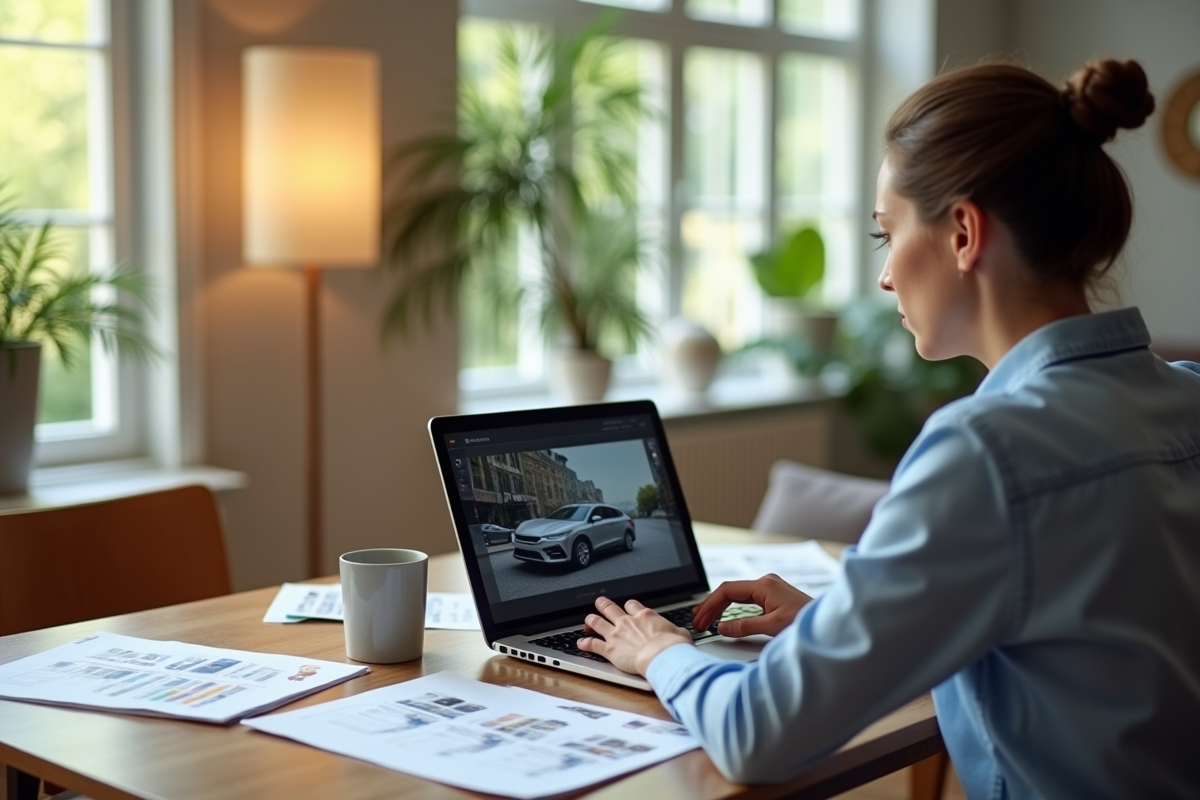 Personne recherchant prix de voitures d